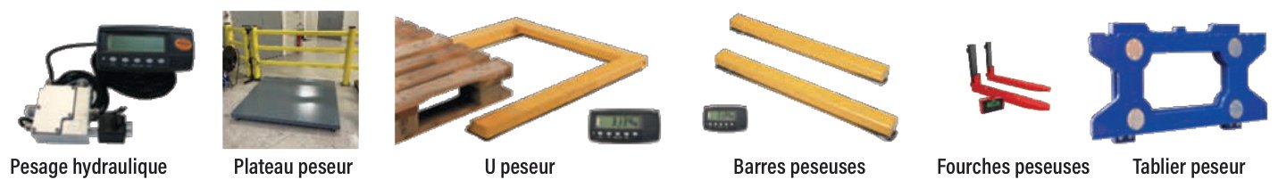 Pesage hydraulique, plateau peseur, U peseur, barres peseuses, fourches peseuses, tablier peseur